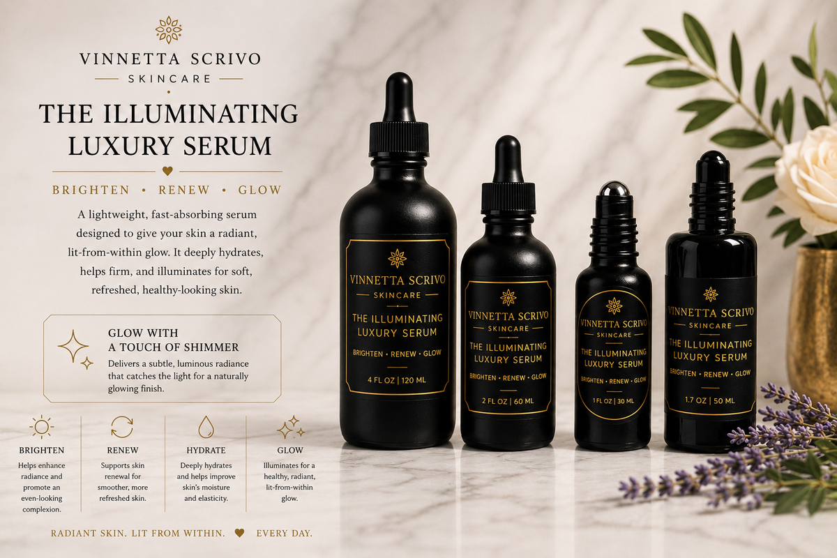 Illuminating Luxury Facial Serum – Golden Glow | Vinnetta Scrivo