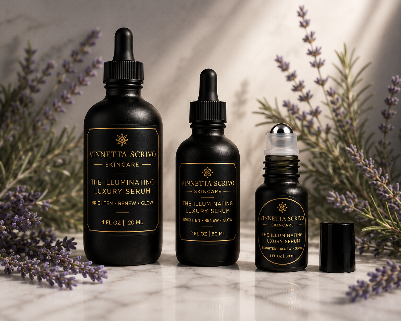 Illuminating Luxury Facial Serum Collection – Vinnetta Scrivo Beauty